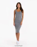 urze cinza vestido halo essencial mulheres Vuori 68NJ8J350 roupas