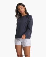 urze da meia-noite tripulação halo de manga longa mulheres Vuori 68NJ8J116 roupas
