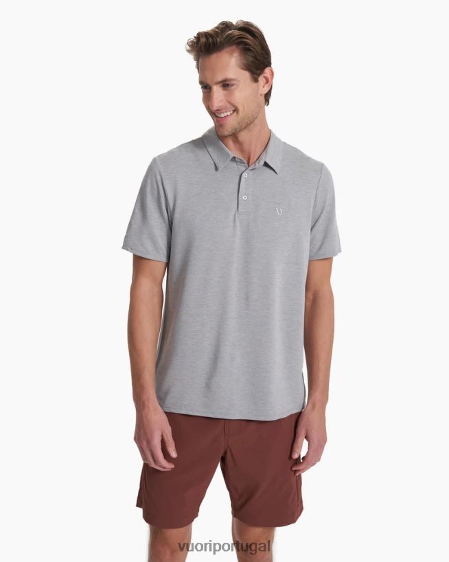 urze de aço polo em sarja tricotada homens Vuori 68NJ8J513 roupas - Image 2
