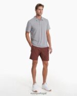 urze de aço polo em sarja tricotada homens Vuori 68NJ8J513 roupas - Image 6