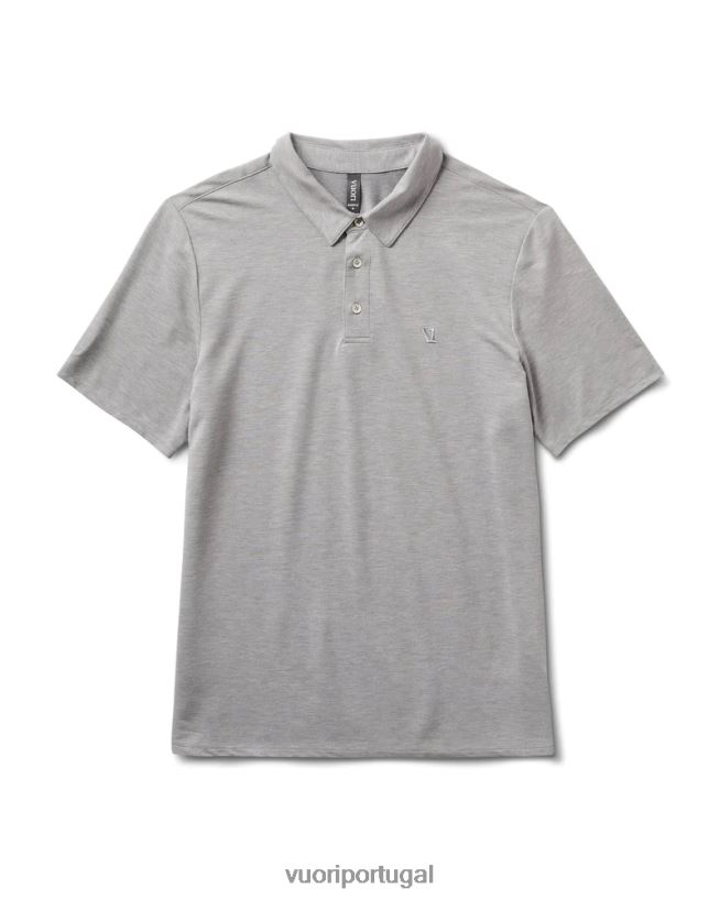 urze de aço polo em sarja tricotada homens Vuori 68NJ8J513 roupas - Image 1