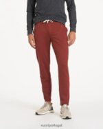 urze de barro vermelho calça performance ponto homens Vuori 68NJ8J892 roupas - Image 2