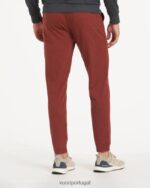 urze de barro vermelho calça performance ponto homens Vuori 68NJ8J892 roupas - Image 4