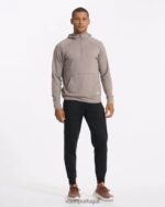 urze de nogueira ponto performance moletom com zíper homens Vuori 68NJ8J594 roupas - Image 3