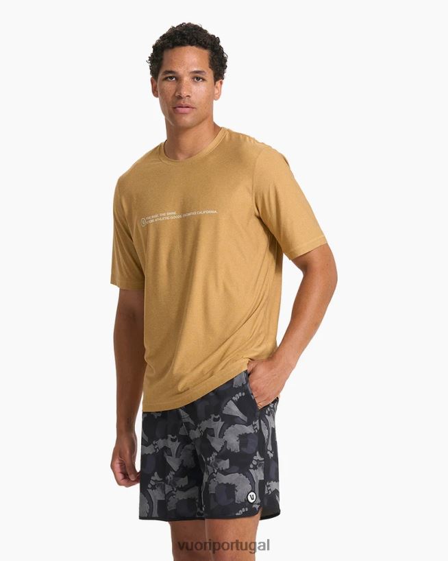 urze dourada escura camiseta de água uluwatu 23 de manga curta homens Vuori 68NJ8J493 roupas - Image 3
