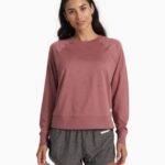 urze marsala tripulação halo de manga longa mulheres Vuori 68NJ8J113 roupas