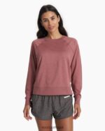 urze marsala tripulação halo de manga longa mulheres Vuori 68NJ8J113 roupas