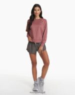 urze marsala tripulação halo de manga longa mulheres Vuori 68NJ8J113 roupas - Image 5