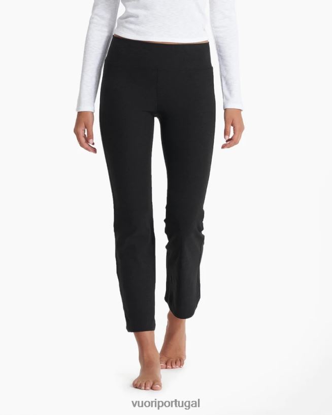 urze preta bootcut slim com elevação de cintura média mulheres Vuori 68NJ8J249 roupas - Image 5