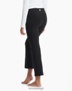 urze preta bootcut slim com elevação de cintura média mulheres Vuori 68NJ8J249 roupas - Image 6