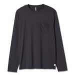 urze preta camiseta de desempenho tradewind de manga comprida homens Vuori 68NJ8J560 roupas