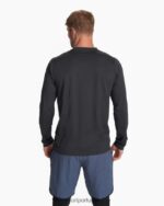 urze preta camiseta de desempenho tradewind de manga comprida homens Vuori 68NJ8J560 roupas - Image 3