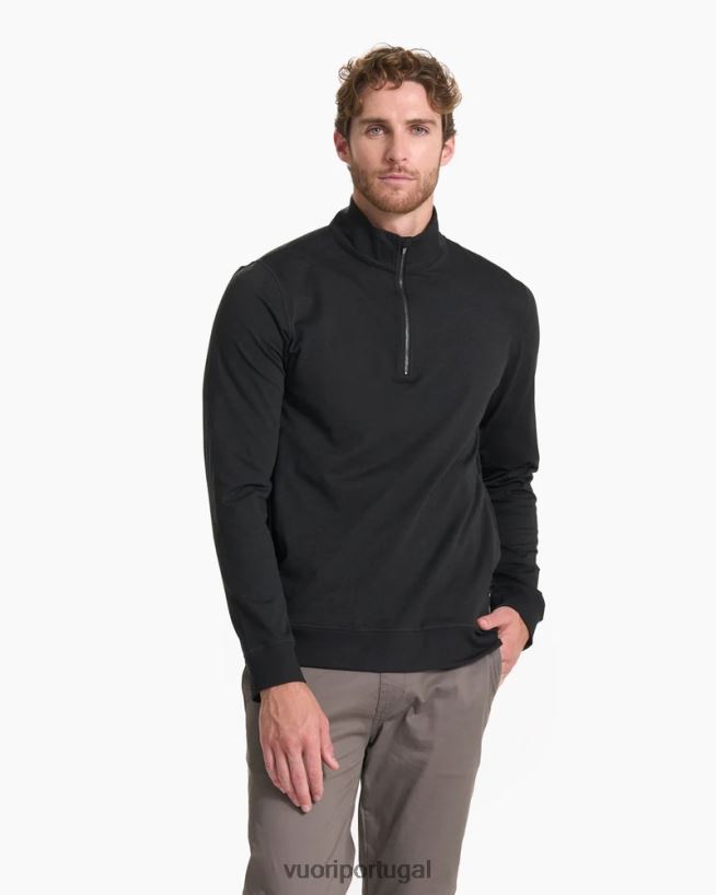 urze preta coronado meio zíper homens Vuori 68NJ8J586 roupas - Image 2