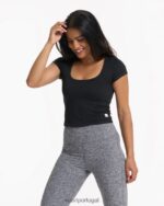 urze preta corte halo de manga curta mulheres Vuori 68NJ8J82 roupas - Image 2