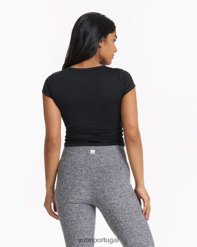 urze preta corte halo de manga curta mulheres Vuori 68NJ8J82 roupas - Image 4