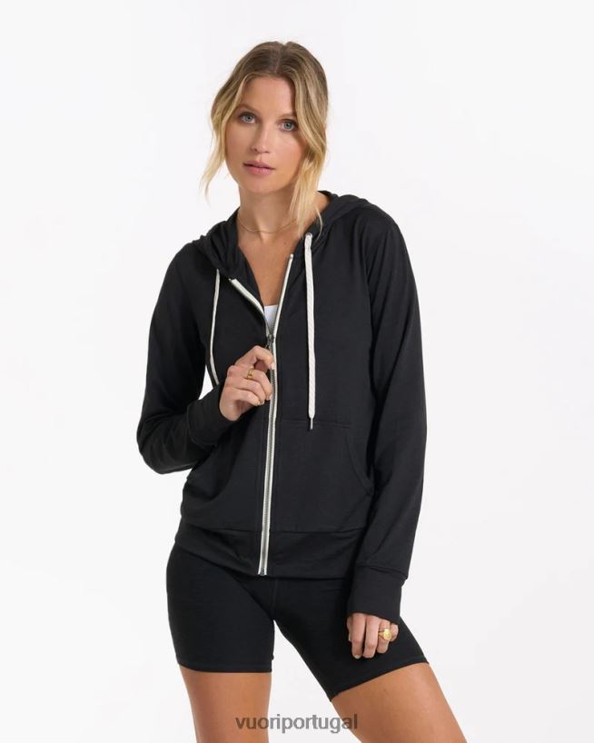 urze preta moletom com capuz halo 2.0 mulheres Vuori 68NJ8J139 roupas - Image 2
