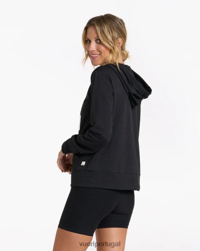 urze preta moletom com capuz halo 2.0 mulheres Vuori 68NJ8J139 roupas - Image 4