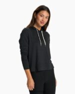 urze preta moletom com capuz halo essencial mulheres Vuori 68NJ8J141 roupas