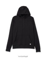 urze preta ponto performance moletom com zíper homens Vuori 68NJ8J593 roupas