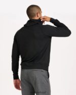 urze preta ponto performance moletom com zíper homens Vuori 68NJ8J593 roupas - Image 4