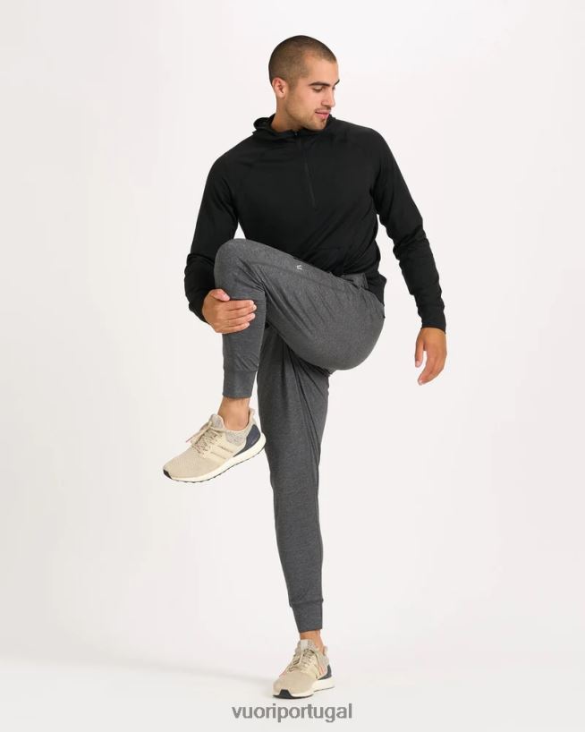 urze preta ponto performance moletom com zíper homens Vuori 68NJ8J593 roupas - Image 6