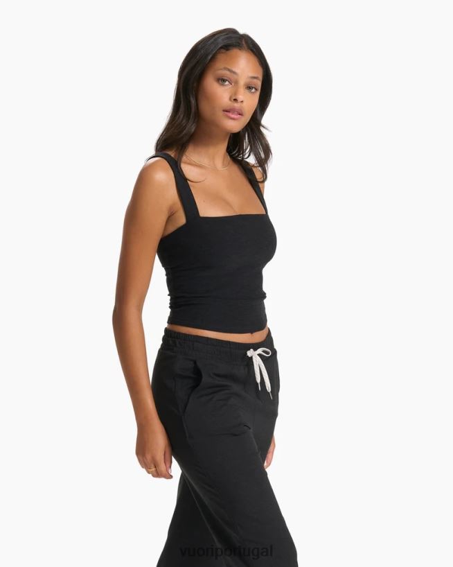 urze preta tanque de pescoço quadrado de elevação mulheres Vuori 68NJ8J45 roupas - Image 1
