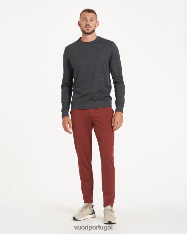 urze de barro vermelho calça performance ponto homens Vuori 68NJ8J892 roupas