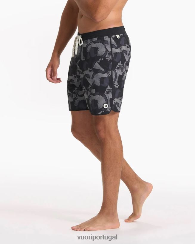 abstrato preto calção de cruzeiro homens Vuori 68NJ8J772 roupas