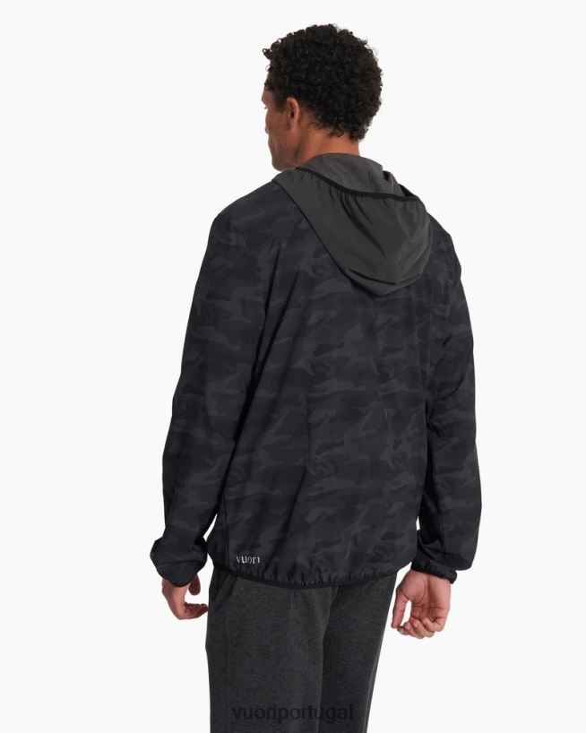 camuflagem preta escudo de treinador ao ar livre homens Vuori 68NJ8J621 roupas
