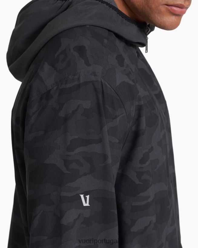camuflagem preta escudo de treinador ao ar livre homens Vuori 68NJ8J621 roupas