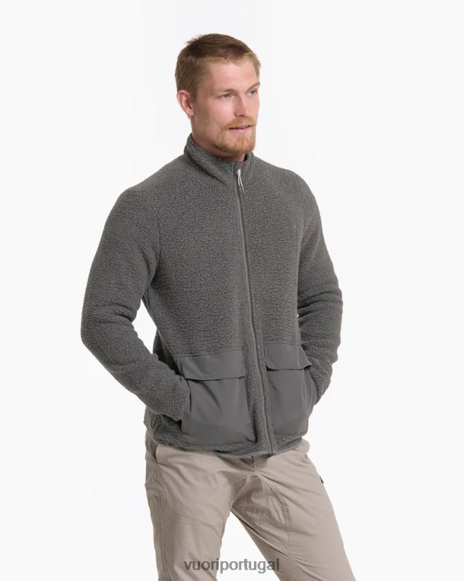 carvão jaqueta sherpa idyllwild homens Vuori 68NJ8J597 roupas