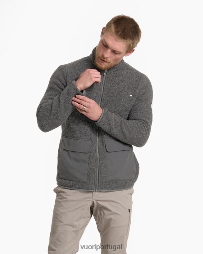 carvão jaqueta sherpa idyllwild homens Vuori 68NJ8J597 roupas