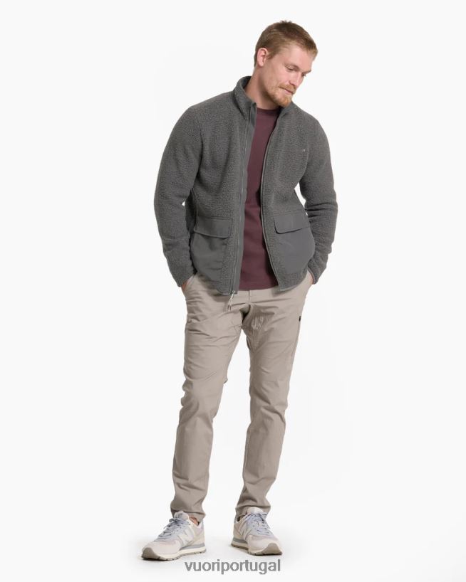 carvão jaqueta sherpa idyllwild homens Vuori 68NJ8J597 roupas