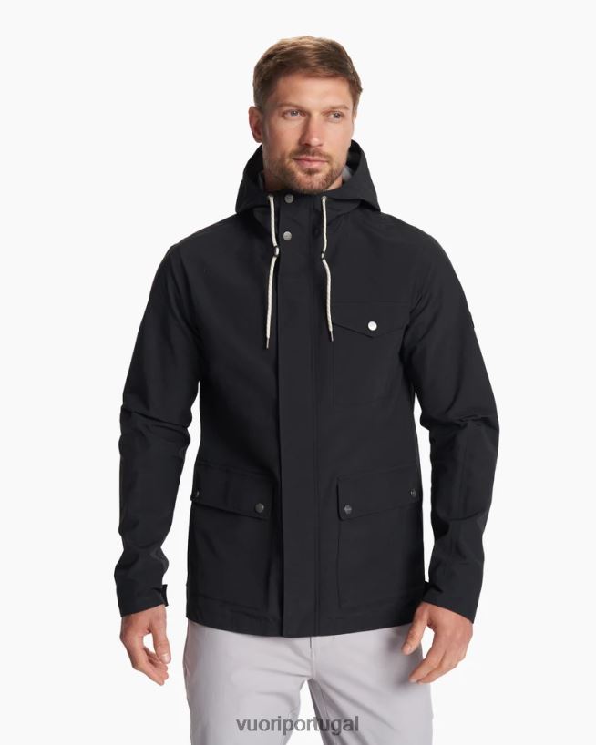 preto jaqueta de chuva paliçadas homens Vuori 68NJ8J629 roupas