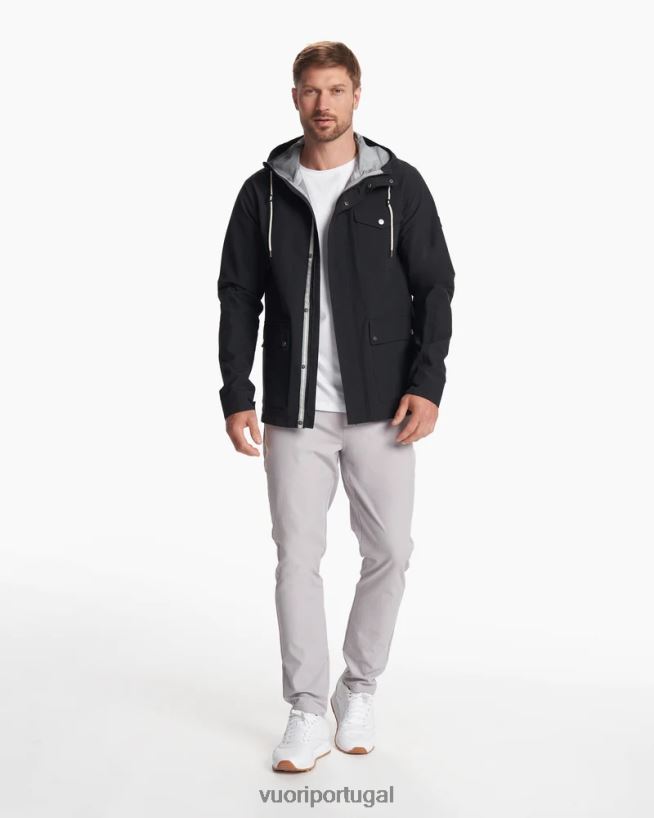 preto jaqueta de chuva paliçadas homens Vuori 68NJ8J629 roupas
