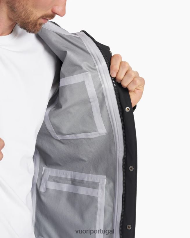 preto jaqueta de chuva paliçadas homens Vuori 68NJ8J629 roupas