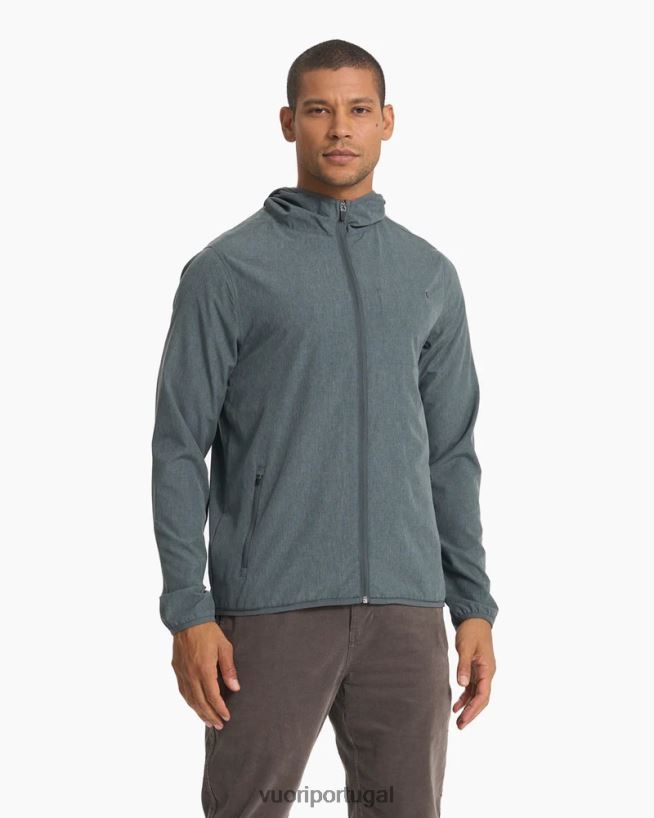 textura de linho berilo defumado escudo de treinador ao ar livre homens Vuori 68NJ8J590 roupas