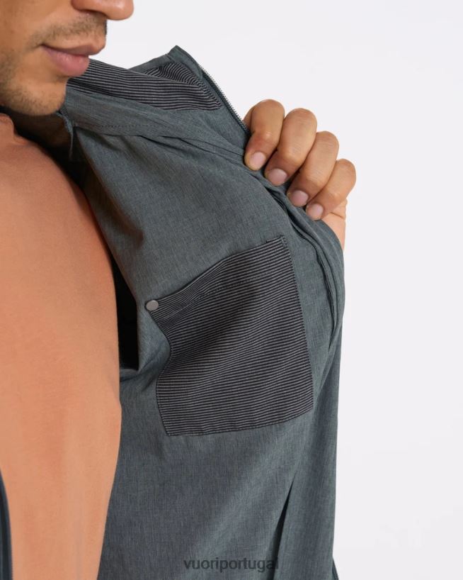 textura de linho berilo defumado escudo de treinador ao ar livre homens Vuori 68NJ8J590 roupas