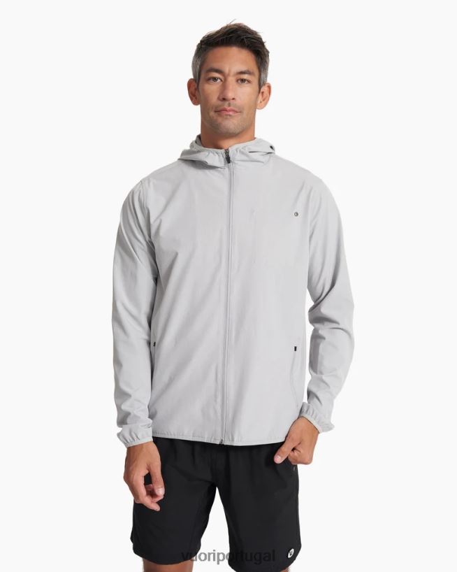 textura de linho platinado escudo de treinador ao ar livre homens Vuori 68NJ8J622 roupas