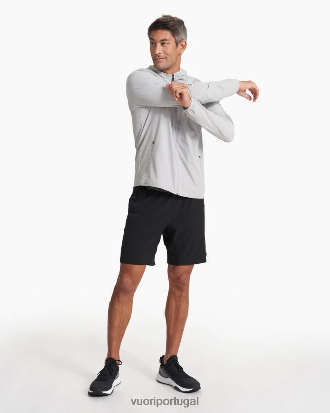 textura de linho platinado escudo de treinador ao ar livre homens Vuori 68NJ8J622 roupas