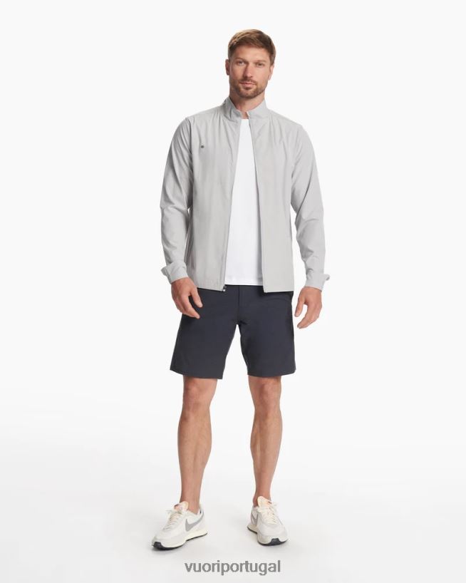 textura de linho platinado jaqueta de corrida de risco homens Vuori 68NJ8J596 roupas