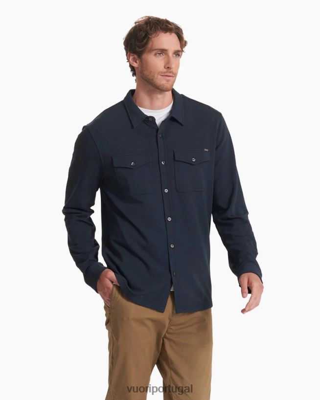 tinta jaqueta de camisa avenida homens Vuori 68NJ8J539 roupas