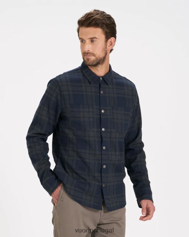 tinta jaqueta de camisa de alcance homens Vuori 68NJ8J547 roupas