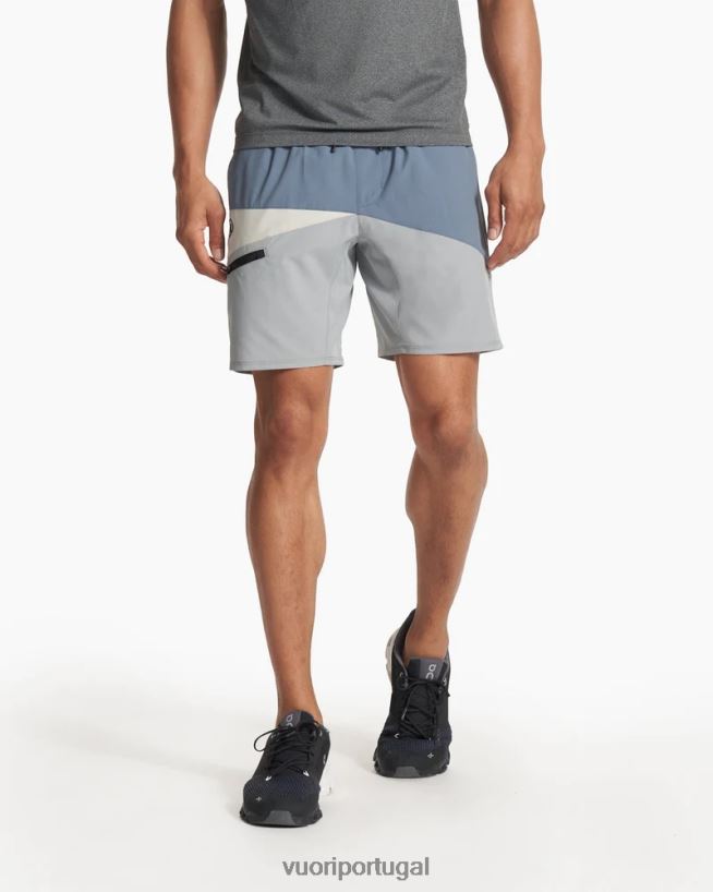 azul claro/aço/vapor short kore colorblock homens Vuori 68NJ8J725 roupas