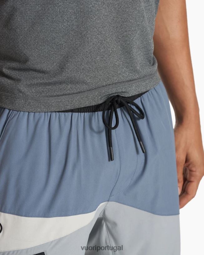 azul claro/aço/vapor short kore colorblock homens Vuori 68NJ8J725 roupas