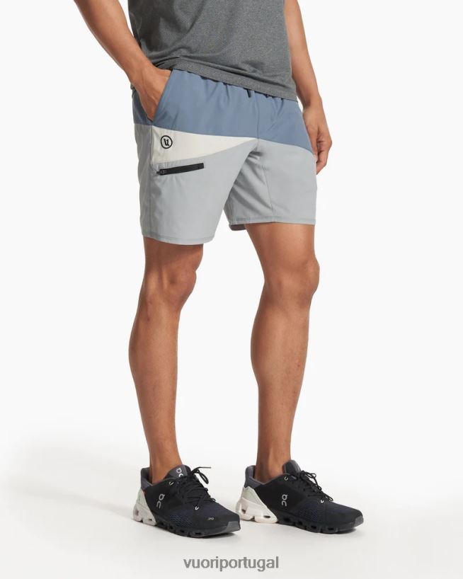azul claro/aço/vapor short kore colorblock homens Vuori 68NJ8J725 roupas