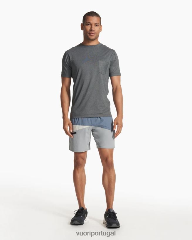 azul claro/aço/vapor short kore colorblock homens Vuori 68NJ8J725 roupas