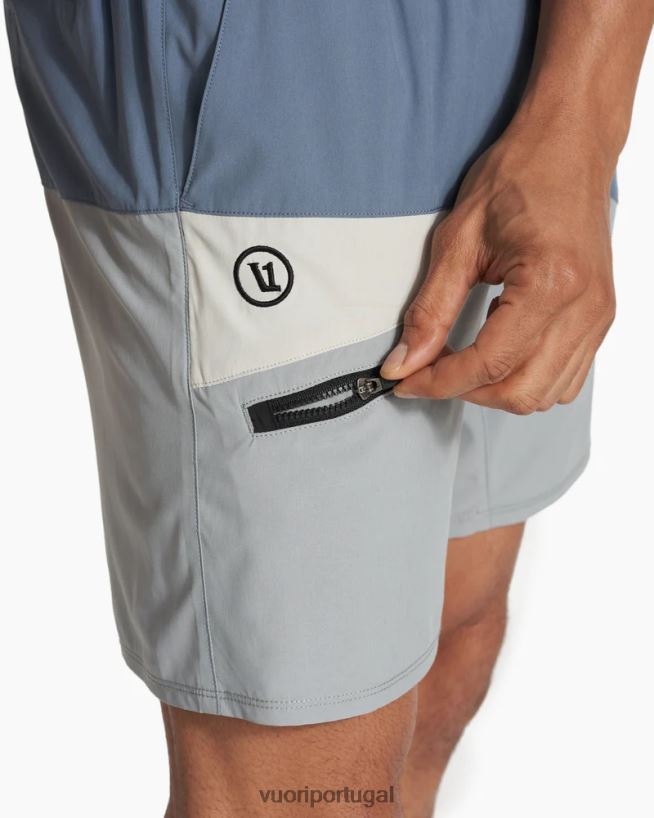 azul claro/aço/vapor short kore colorblock homens Vuori 68NJ8J725 roupas