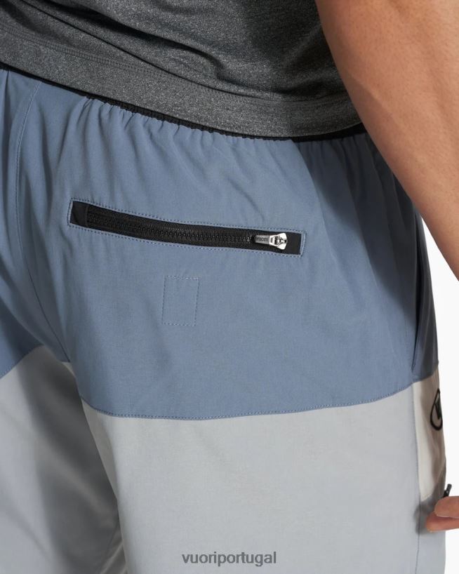 azul claro/aço/vapor short kore colorblock homens Vuori 68NJ8J725 roupas