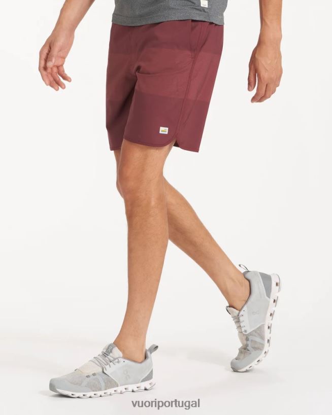 bloco de textura castanho-avermelhado bancos curtos homens Vuori 68NJ8J743 roupas